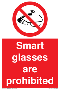 PU7657: Smart glasses are prohibited