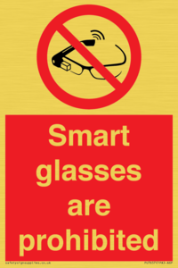 PU7657: Smart glasses are prohibited