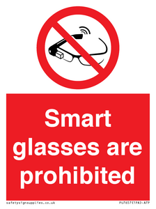 PU7657: Smart glasses are prohibited