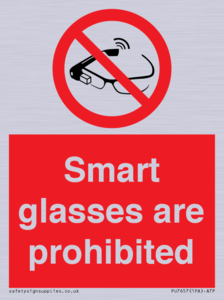 PU7657: Smart glasses are prohibited