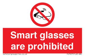 PU7657: Smart glasses are prohibited