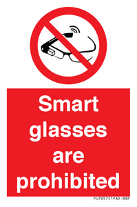 PU7657: Smart glasses are prohibited