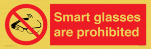 PU7657: Smart glasses are prohibited