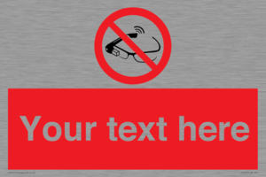 PU7675: Custom prohibition Use of smart glasses prohibited