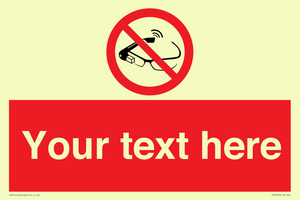 PU7675: Custom prohibition Use of smart glasses prohibited