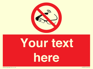 PU7675: Custom prohibition Use of smart glasses prohibited