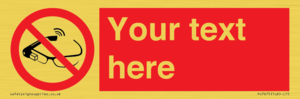 PU7675: Custom prohibition Use of smart glasses prohibited