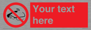 PU7675: Custom prohibition Use of smart glasses prohibited