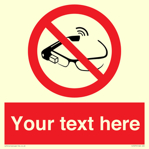 PU7675: Custom prohibition Use of smart glasses prohibited