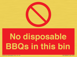 PV10006: No disposable BBQs in this bin