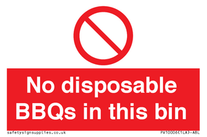 PV10006: No disposable BBQs in this bin