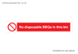 PV10006: No disposable BBQs in this bin
