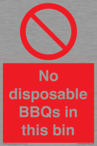 PV10006: No disposable BBQs in this bin