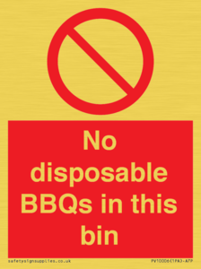 PV10006: No disposable BBQs in this bin
