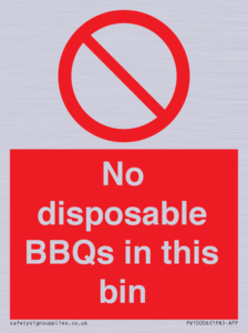 PV10006: No disposable BBQs in this bin