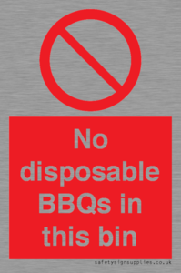 PV10006: No disposable BBQs in this bin
