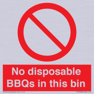 PV10006: No disposable BBQs in this bin
