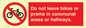 PV10051: Do not leave bikes or prams in communal areas or hallways.