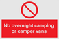 PV10056: No overnight camping or camper vans