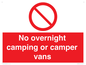 PV10056: No overnight camping or camper vans