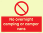 PV10056: No overnight camping or camper vans