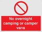 PV10056: No overnight camping or camper vans