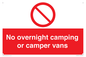 PV10056: No overnight camping or camper vans