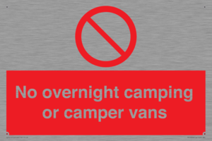 PV10056: No overnight camping or camper vans