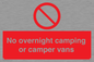 PV10056: No overnight camping or camper vans