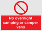 PV10056: No overnight camping or camper vans