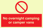 PV10056: No overnight camping or camper vans