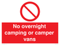 PV10056: No overnight camping or camper vans