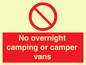 PV10056: No overnight camping or camper vans