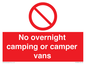 PV10056: No overnight camping or camper vans