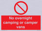 PV10056: No overnight camping or camper vans