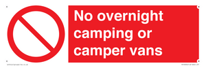 PV10056: No overnight camping or camper vans