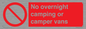 PV10056: No overnight camping or camper vans