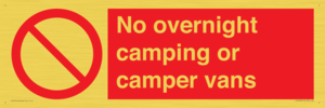 PV10056: No overnight camping or camper vans