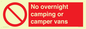 PV10056: No overnight camping or camper vans
