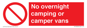 PV10056: No overnight camping or camper vans