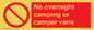 PV10056: No overnight camping or camper vans