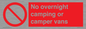PV10056: No overnight camping or camper vans
