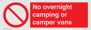 PV10056: No overnight camping or camper vans