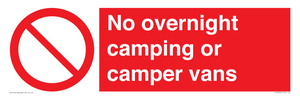 PV10056: No overnight camping or camper vans