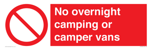 PV10056: No overnight camping or camper vans