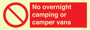 PV10056: No overnight camping or camper vans