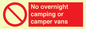 PV10056: No overnight camping or camper vans
