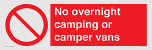 PV10056: No overnight camping or camper vans