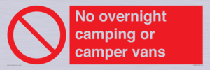 PV10056: No overnight camping or camper vans