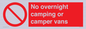 PV10056: No overnight camping or camper vans